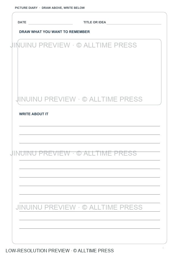 Both 110-page editions: drawing space and thirteen writing lines