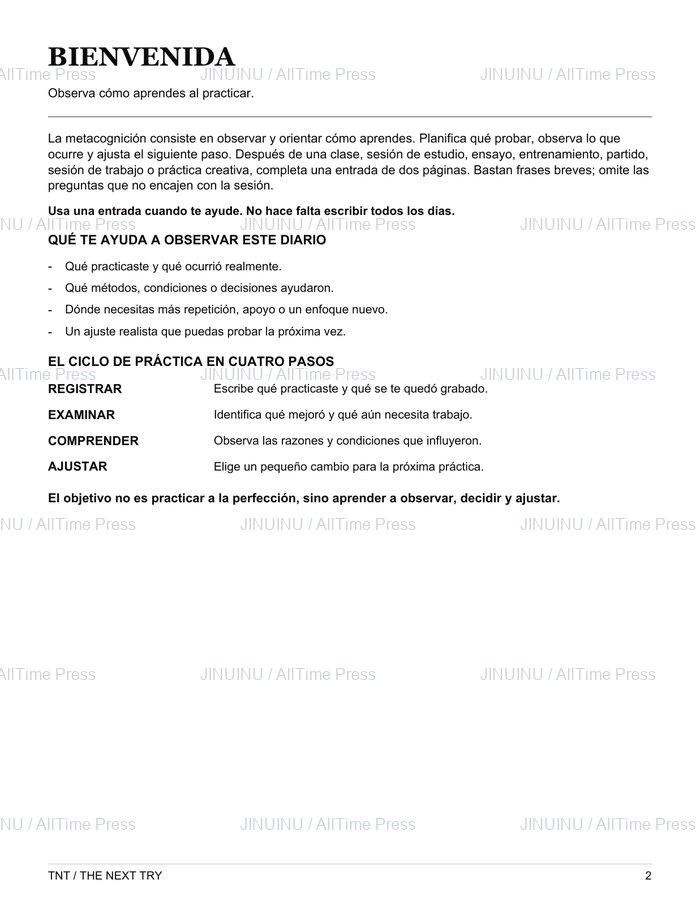 Spanish · Welcome and practice cycle